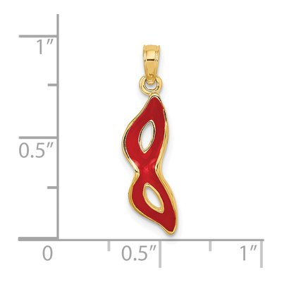 14K Yellow Gold Masquerade Mask Pendant – view 4