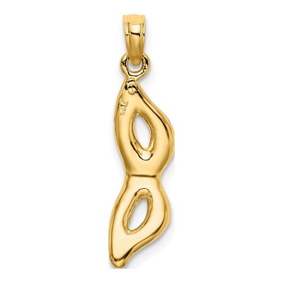 14K Yellow Gold Masquerade Mask Pendant – view 5