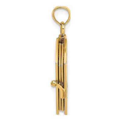 14K Yellow Gold Enameled LOVE Bible Verse Book Pendant – view 3