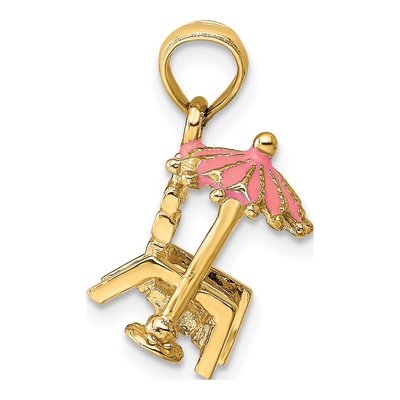 14K Yellow Gold Beach Chair Charm – view 3
