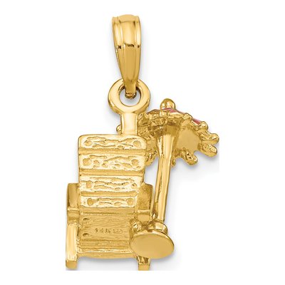 14K Yellow Gold Beach Chair Charm – view 4