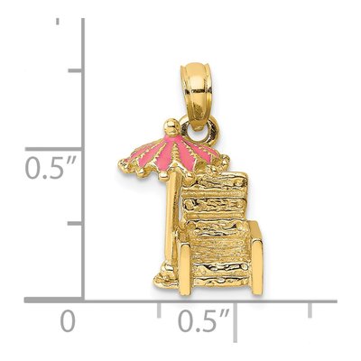 14K Yellow Gold Beach Chair Charm – view 5