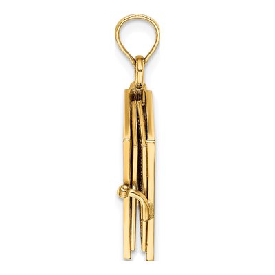 14K Yellow Gold Blue Enamel Bible Pendant – view 3
