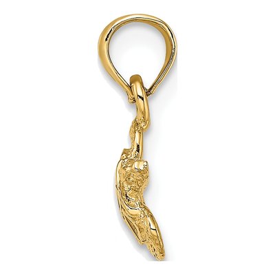 14K Yellow Gold Brown Enamel Sea Turtle Charm – view 3