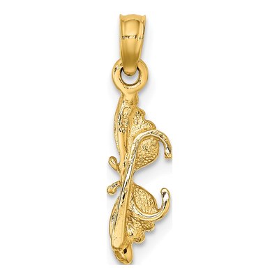 14K Yellow Gold Orange Enamel Sunglasses Charm – view 4