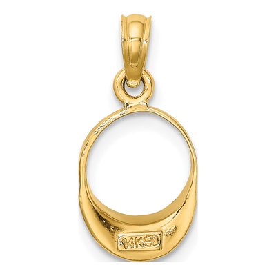 14K Yellow Gold Beach Bum Sun Visor Charm – view 4