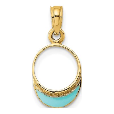 14K Yellow Gold Beach Bum Sun Visor Charm