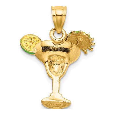 14K Yellow Gold Margarita Charm – view 4