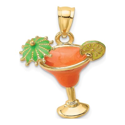 14K Yellow Gold Margarita Charm