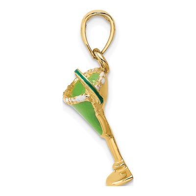 14K Yellow Gold Margarita Lime Pendant – view 3