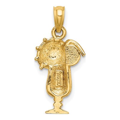 14K Yellow Gold Tropical Drink Pendant – view 4