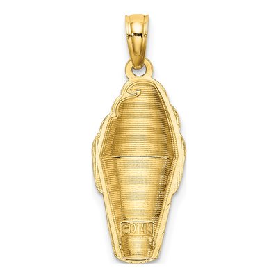 14K Yellow Gold Brown Enamel Chocolate Ice Cream Cone Charm – view 4
