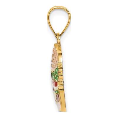 14K Yellow Gold Enameled Cheeseburger Charm – view 3