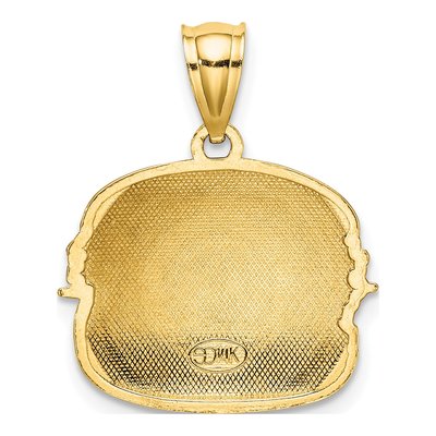 14K Yellow Gold Enameled Cheeseburger Charm – view 4