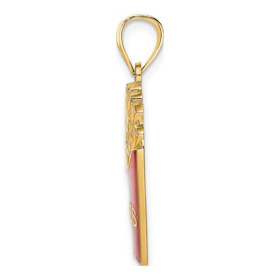 14K Yellow Gold Red Enamel French Fries Charm – view 3