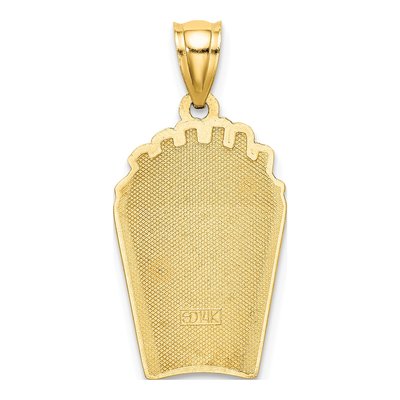 14K Yellow Gold Red Enamel French Fries Charm – view 4
