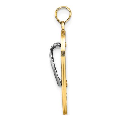 14K Yellow Gold Enameled Flip-Flop Charm – view 3