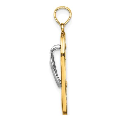 14K Yellow Gold Enameled Flip-Flop Charm – view 3