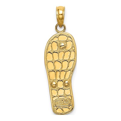 14K Yellow Gold Enameled Flip-Flop Charm – view 5