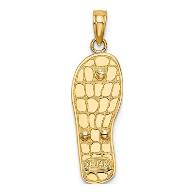 14K Yellow Gold Flip-Flop Beach Charm – view 5