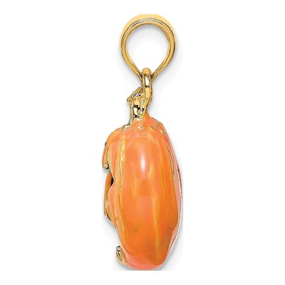 14K Yellow Gold Jack-O-Lantern Black Cat Charm – view 3