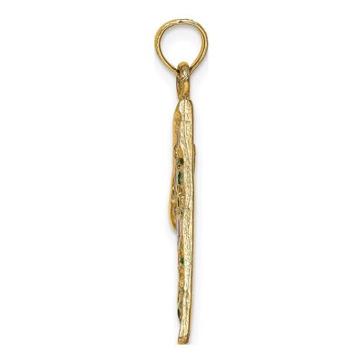 14K Yellow Gold Enamel Pizza Slice Pendant – view 3