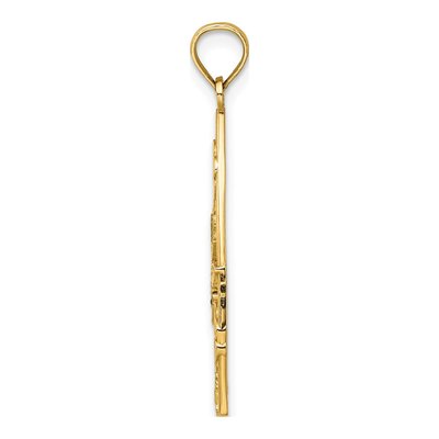 14K Yellow Gold Enamel Dragonfly Pendant – view 3