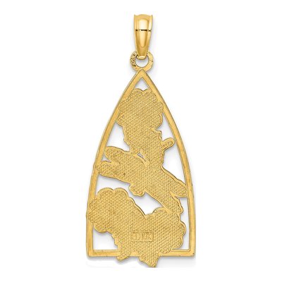 14K Yellow Gold Enamel Dragonfly Pendant – view 5