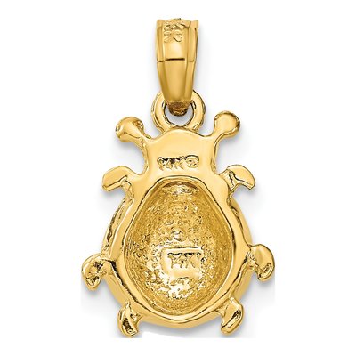 14K Yellow Gold Red Black Enamel Ladybug Charm – view 4
