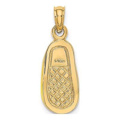 14K Yellow Gold Enameled 3-D Baby Shoe Charm – view 4