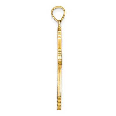 14K Yellow Gold Enameled Reversible Cross Charm – view 3