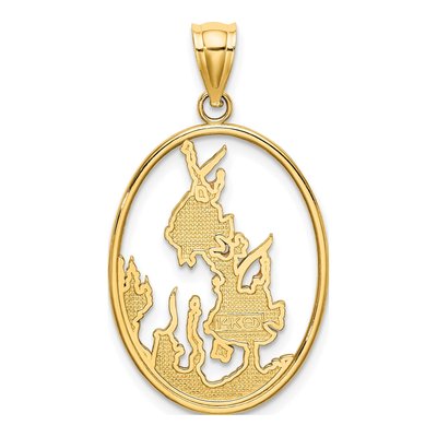 14K Yellow Gold Enamel Angelfish Pendant – view 5