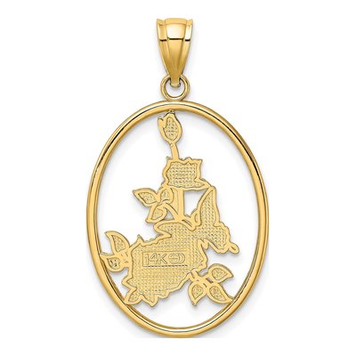 14K Yellow Gold Enameled Butterfly Charm – view 5