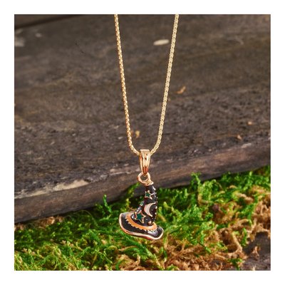 14K Yellow Gold 3D Enameled Witch Hat Charm – view 6