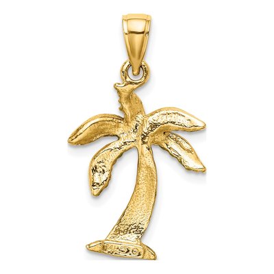 14K Yellow Gold Enamel Palm Tree Charm – view 5
