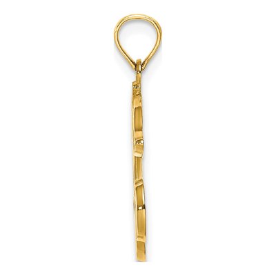 14K Yellow Gold Enameled Cherries Pendant – view 3