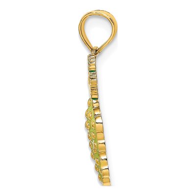 14K Yellow Gold Enameled Grapes Pendant – view 3