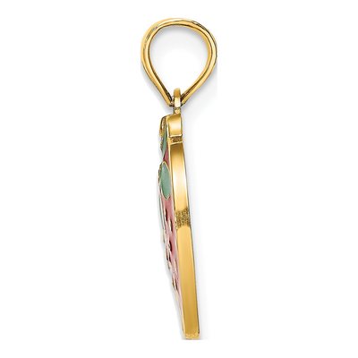 14K Yellow Gold Enameled Strawberry Charm – view 3