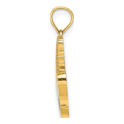 14K Yellow Gold Enameled Corn Pendant – view 3