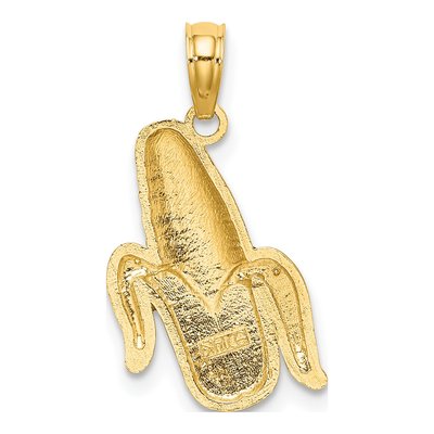 14K Yellow Gold Enameled Corn Pendant – view 5