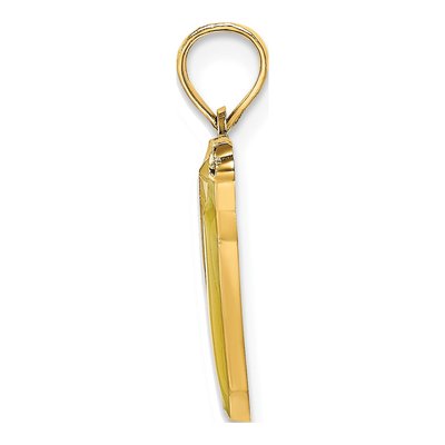 14K Yellow Gold Enameled Banana Pendant – view 3