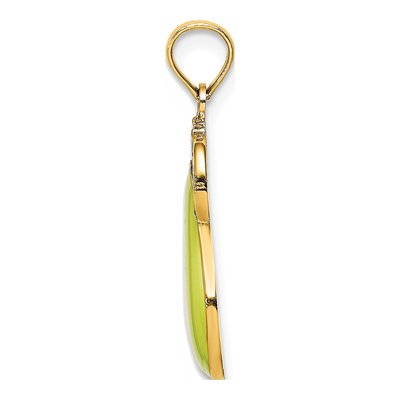 14K Yellow Gold Enameled Pear Fruit Charm – view 3