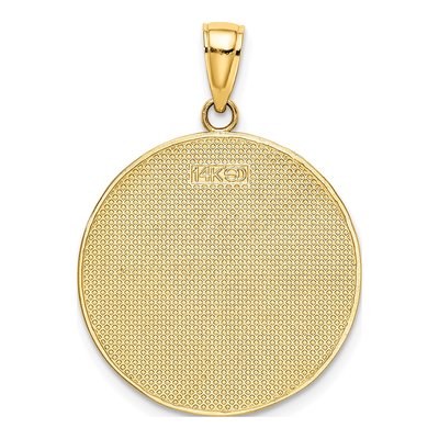 14K Yellow Gold Enamel Beach Scene Disc Charm – view 4