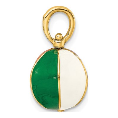 14K Yellow Gold 3-D Multi-Color Enamel Beach Ball Charm – view 3