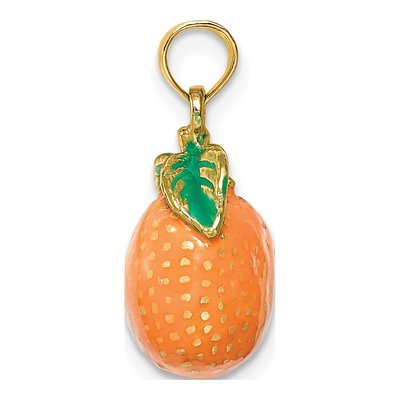 14K Yellow Gold Orange Charm – view 3