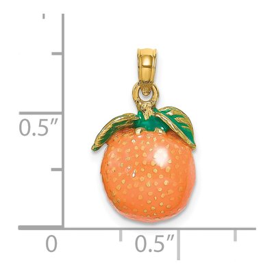 14K Yellow Gold Orange Charm – view 4