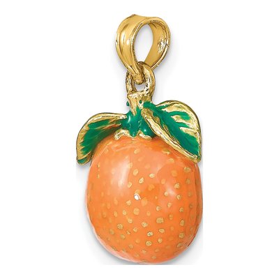 14K Yellow Gold Orange Charm – view 6