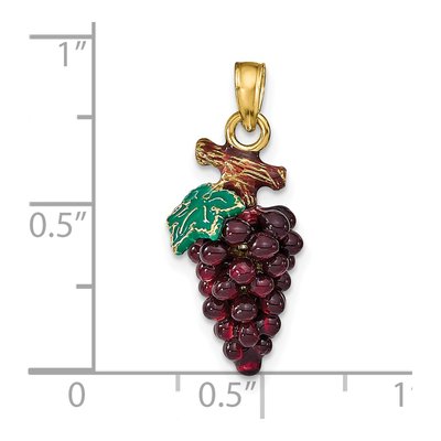 14K Yellow Gold Grape Cluster Charm – view 6
