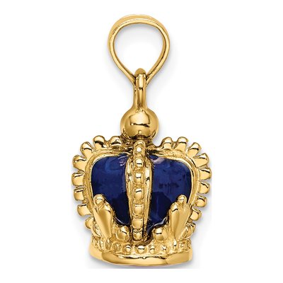 14K Yellow Gold Crown Charm – view 3