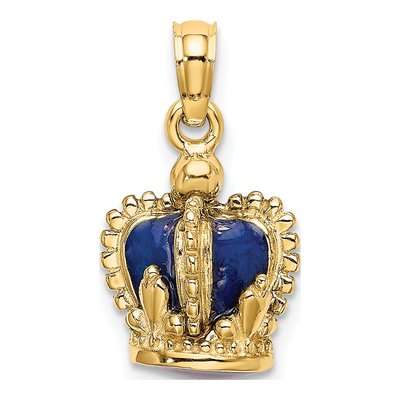 14K Yellow Gold Crown Charm – view 5